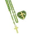 Zestaw 12 szt. - Różaniec w pudełku - drewno - 7 mm - Kids - JS PR07-2 - Dewocjonalia P.H. Jakóbczak - Katolicki sklep liturgiczny i hurtownia
