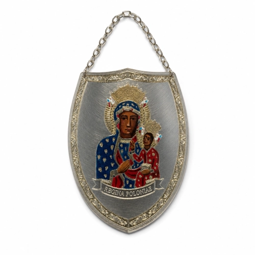 Ryngraf Matka Boża Częstochowska z ornamentem Ryngraf Matka Boża Częstochowska z ornamentem