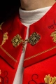 Kapa liturgiczna czerwona z haftem IHS i motywem winorośli - KKP/001/02 - HAF KKP/001/02/20 - Dewocjonalia P.H. Jakóbczak - Katolicki sklep liturgiczny i hurtownia