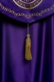 Kapa liturgiczna fioletowa z wypukłym haftem IHS - KKP/004/03 - HAF KKP/004/03/20 - Dewocjonalia P.H. Jakóbczak - Katolicki sklep liturgiczny i hurtownia