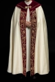 Kapa liturgiczna ecru z haftem IHS na ozdobnym panelu - KKP/004/05 - HAF KKP/004/05/20/PA - Dewocjonalia P.H. Jakóbczak - Katolicki sklep liturgiczny i hurtownia