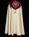 Kapa liturgiczna ecru z haftem IHS na ozdobnym panelu - KKP/004/05 - HAF KKP/004/05/20/PA - Dewocjonalia P.H. Jakóbczak - Katolicki sklep liturgiczny i hurtownia