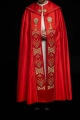 Kapa liturgiczna czerwona z haftem kielicha i IHS - KKP/006/02 - HAF KKP/006/02/20 - Dewocjonalia P.H. Jakóbczak - Katolicki sklep liturgiczny i hurtownia
