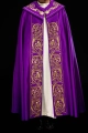 Kapa liturgiczna fioletowa z bogatym haftem IHS - KKP/009/03 - HAF KKP/009/03/20 - Dewocjonalia P.H. Jakóbczak - Katolicki sklep liturgiczny i hurtownia