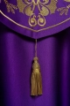 Kapa liturgiczna fioletowa z bogatym haftem IHS - KKP/009/03 - HAF KKP/009/03/20 - Dewocjonalia P.H. Jakóbczak - Katolicki sklep liturgiczny i hurtownia