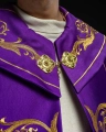 Kapa liturgiczna fioletowa z bogatym haftem IHS - KKP/009/03 - HAF KKP/009/03/20 - Dewocjonalia P.H. Jakóbczak - Katolicki sklep liturgiczny i hurtownia