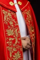 Kapa liturgiczna czerwona z haftem eucharystycznym - KKP/013/02 - HAF KKP/013/02/20 - Dewocjonalia P.H. Jakóbczak - Katolicki sklep liturgiczny i hurtownia