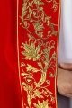 Kapa liturgiczna czerwona z haftem eucharystycznym - KKP/013/02 - HAF KKP/013/02/20 - Dewocjonalia P.H. Jakóbczak - Katolicki sklep liturgiczny i hurtownia