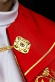Kapa liturgiczna czerwona z haftem eucharystycznym - KKP/013/02 - HAF KKP/013/02/20 - Dewocjonalia P.H. Jakóbczak - Katolicki sklep liturgiczny i hurtownia