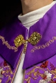 Kapa liturgiczna fioletowa z haftem monogramu PX - KKP/014/03 - HAF KKP/014/03/20 - Dewocjonalia P.H. Jakóbczak - Katolicki sklep liturgiczny i hurtownia