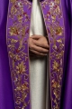 Kapa liturgiczna fioletowa z haftem monogramu PX - KKP/014/03 - HAF KKP/014/03/20 - Dewocjonalia P.H. Jakóbczak - Katolicki sklep liturgiczny i hurtownia
