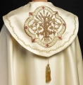 Kapa liturgiczna ecru z haftem monogramu PX - KKP/014/05 - HAF KKP/014/05/20 - Dewocjonalia P.H. Jakóbczak - Katolicki sklep liturgiczny i hurtownia