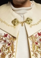 Kapa liturgiczna ecru z haftem monogramu PX - KKP/014/05 - HAF KKP/014/05/20 - Dewocjonalia P.H. Jakóbczak - Katolicki sklep liturgiczny i hurtownia