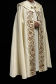 Kapa liturgiczna ecru z haftem monogramu PX - KKP/014/05 - HAF KKP/014/05/20 - Dewocjonalia P.H. Jakóbczak - Katolicki sklep liturgiczny i hurtownia