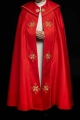 Kapa liturgiczna czerwona z haftem IHS - KKP/023/02 - HAF KKP/023/02/20 - Dewocjonalia P.H. Jakóbczak - Katolicki sklep liturgiczny i hurtownia