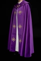 Kapa liturgiczna fioletowa z haftem IHS - KKP/023/03 - HAF KKP/023/03/20 - Dewocjonalia P.H. Jakóbczak - Katolicki sklep liturgiczny i hurtownia