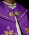 Kapa liturgiczna fioletowa z haftem IHS - KKP/023/03 - HAF KKP/023/03/20 - Dewocjonalia P.H. Jakóbczak - Katolicki sklep liturgiczny i hurtownia