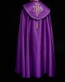 Kapa liturgiczna fioletowa z haftem IHS - KKP/023/03 - HAF KKP/023/03/20 - Dewocjonalia P.H. Jakóbczak - Katolicki sklep liturgiczny i hurtownia