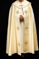 Kapa liturgiczna ecru z haftem IHS - KKP/023/05 - HAF KKP/023/05/20 - Dewocjonalia P.H. Jakóbczak - Katolicki sklep liturgiczny i hurtownia