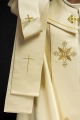Kapa liturgiczna ecru z haftem IHS - KKP/023/05 - HAF KKP/023/05/20 - Dewocjonalia P.H. Jakóbczak - Katolicki sklep liturgiczny i hurtownia