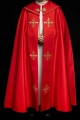Kapa liturgiczna czerwona z haftem złotego krzyża - KKP/024/02 - HAF KKP/024/02/20 - Dewocjonalia P.H. Jakóbczak - Katolicki sklep liturgiczny i hurtownia