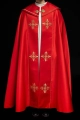 Kapa liturgiczna czerwona z haftem złotego krzyża - KKP/024/02 - HAF KKP/024/02/20 - Dewocjonalia P.H. Jakóbczak - Katolicki sklep liturgiczny i hurtownia