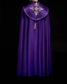 Kapa liturgiczna fioletowa z haftem złotego krzyża - KKP/024/03 - HAF KKP/024/03/20 - Dewocjonalia P.H. Jakóbczak - Katolicki sklep liturgiczny i hurtownia