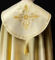 Kapa liturgiczna złota z haftem złotego krzyża - KKP/024/10 - HAF KKP/024/10/37 - Dewocjonalia P.H. Jakóbczak - Katolicki sklep liturgiczny i hurtownia