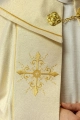 Kapa liturgiczna złota z haftem złotego krzyża - KKP/024/10 - HAF KKP/024/10/37 - Dewocjonalia P.H. Jakóbczak - Katolicki sklep liturgiczny i hurtownia