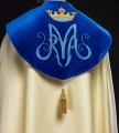 Kapa liturgiczna ecru z haftem maryjnym i ozdobnym panelem - KKP/127/05 - HAF KKP/127/05/20/PA - Dewocjonalia P.H. Jakóbczak - Katolicki sklep liturgiczny i hurtownia
