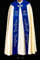 Kapa liturgiczna ecru z haftem maryjnym i ozdobnym panelem - KKP/127/05 - HAF KKP/127/05/20/PA - Dewocjonalia P.H. Jakóbczak - Katolicki sklep liturgiczny i hurtownia