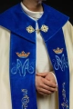 Kapa liturgiczna ecru z haftem maryjnym i ozdobnym panelem - KKP/127/05 - HAF KKP/127/05/20/PA - Dewocjonalia P.H. Jakóbczak - Katolicki sklep liturgiczny i hurtownia