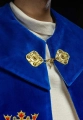 Kapa liturgiczna ecru z haftem maryjnym i ozdobnym panelem - KKP/127/05 - HAF KKP/127/05/20/PA - Dewocjonalia P.H. Jakóbczak - Katolicki sklep liturgiczny i hurtownia