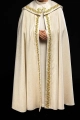 Kapa liturgiczna ecru z haftem maryjnym - KKP/158/05 - HAF KKP/158/05/86 - Dewocjonalia P.H. Jakóbczak - Katolicki sklep liturgiczny i hurtownia