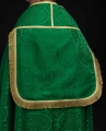 Kapa rzymska zielona z tłoczonego żakardu - KKP/159/01 - HAF KKP/159/01/83 - Dewocjonalia P.H. Jakóbczak - Katolicki sklep liturgiczny i hurtownia