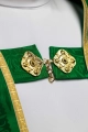 Kapa rzymska zielona z tłoczonego żakardu - KKP/159/01 - HAF KKP/159/01/83 - Dewocjonalia P.H. Jakóbczak - Katolicki sklep liturgiczny i hurtownia