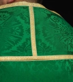 Kapa rzymska zielona z tłoczonego żakardu - KKP/159/01 - HAF KKP/159/01/83 - Dewocjonalia P.H. Jakóbczak - Katolicki sklep liturgiczny i hurtownia