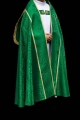 Kapa rzymska zielona z tłoczonego żakardu - KKP/159/01 - HAF KKP/159/01/83 - Dewocjonalia P.H. Jakóbczak - Katolicki sklep liturgiczny i hurtownia