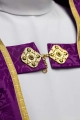 Kapa rzymska fioletowa z tłoczonego żakardu - KKP/159/03 - HAF KKP/159/03/83 - Dewocjonalia P.H. Jakóbczak - Katolicki sklep liturgiczny i hurtownia