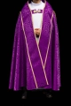 Kapa rzymska fioletowa z tłoczonego żakardu - KKP/159/03 - HAF KKP/159/03/83 - Dewocjonalia P.H. Jakóbczak - Katolicki sklep liturgiczny i hurtownia