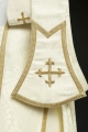 Kapa rzymska ecru z tłoczonego żakardu - KKP/159/05 - HAF KKP/159/05/83 - Dewocjonalia P.H. Jakóbczak - Katolicki sklep liturgiczny i hurtownia