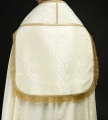Kapa rzymska ecru z tłoczonego żakardu - KKP/159/05 - HAF KKP/159/05/83 - Dewocjonalia P.H. Jakóbczak - Katolicki sklep liturgiczny i hurtownia