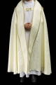 Kapa rzymska ecru z tłoczonego żakardu - KKP/159/05 - HAF KKP/159/05/83 - Dewocjonalia P.H. Jakóbczak - Katolicki sklep liturgiczny i hurtownia