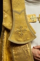 Kapa rzymska złota z tłoczonego żakardu - KKP/159/12 - HAF KKP/159/12/83 - Dewocjonalia P.H. Jakóbczak - Katolicki sklep liturgiczny i hurtownia