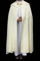 Kapa liturgiczna ecru z żakardu z motywem kwiatowym - KKP/161/05 - HAF KKP/161/05/11 - Dewocjonalia P.H. Jakóbczak - Katolicki sklep liturgiczny i hurtownia
