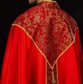 Kapa liturgiczna czerwona ze złotym ornamentem żakardowym - KKP/162/02 - HAF KKP/162/02/20 - Dewocjonalia P.H. Jakóbczak - Katolicki sklep liturgiczny i hurtownia