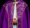 Kapa liturgiczna fioletowa ze złotym ornamentem żakardowym - KKP/162/03 - HAF KKP/162/03/20 - Dewocjonalia P.H. Jakóbczak - Katolicki sklep liturgiczny i hurtownia