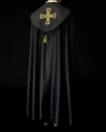 Kapa liturgiczna czarna z haftem złotego krzyża - KKP/225/07 - HAF KKP/225/07/20 - Dewocjonalia P.H. Jakóbczak - Katolicki sklep liturgiczny i hurtownia
