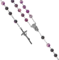 Różaniec - kamień naturalny - agat - 8 mm - JS R499-0 - Dewocjonalia P.H. Jakóbczak - Katolicki sklep liturgiczny i hurtownia