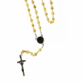 Różaniec - imitacja bursztynu - 6 mm - łącznik pod indywidualną wklejkę żywiczną - produkt personalizowany - JJ R456 - Dewocjonalia P.H. Jakóbczak - Katolicki sklep liturgiczny i hurtownia